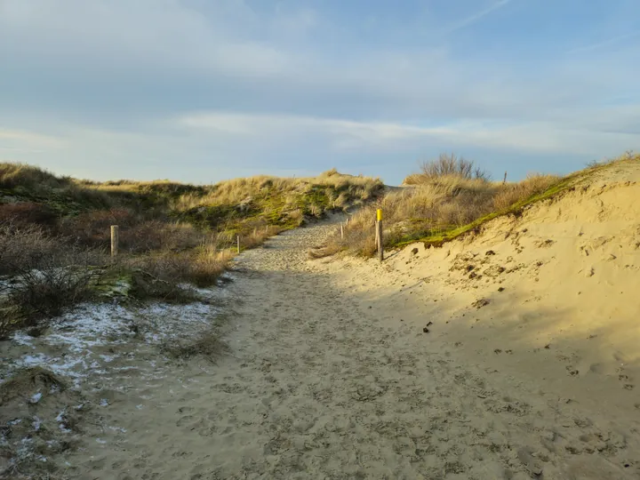 Oostnieuwkerke duinen wandeling in de koude (België)